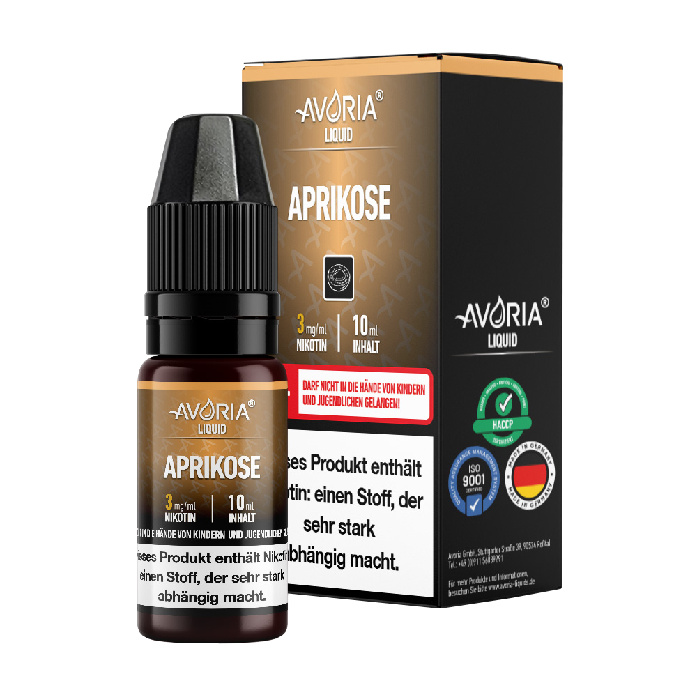 Avoria - 10ml E-Zigaretten Liquid - Aprikose