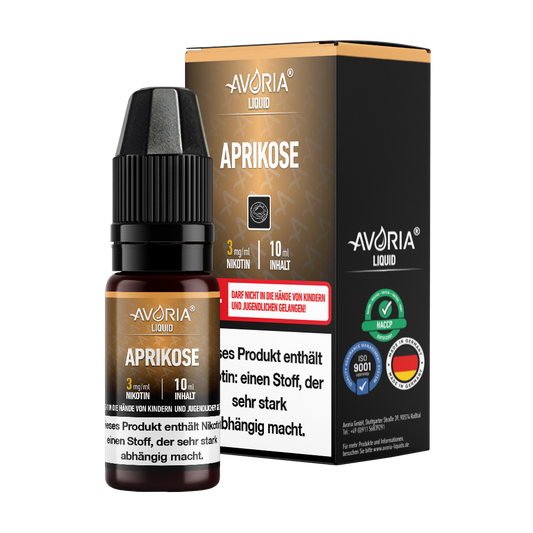 Avoria - 10ml E-Zigaretten Liquid - Aprikose