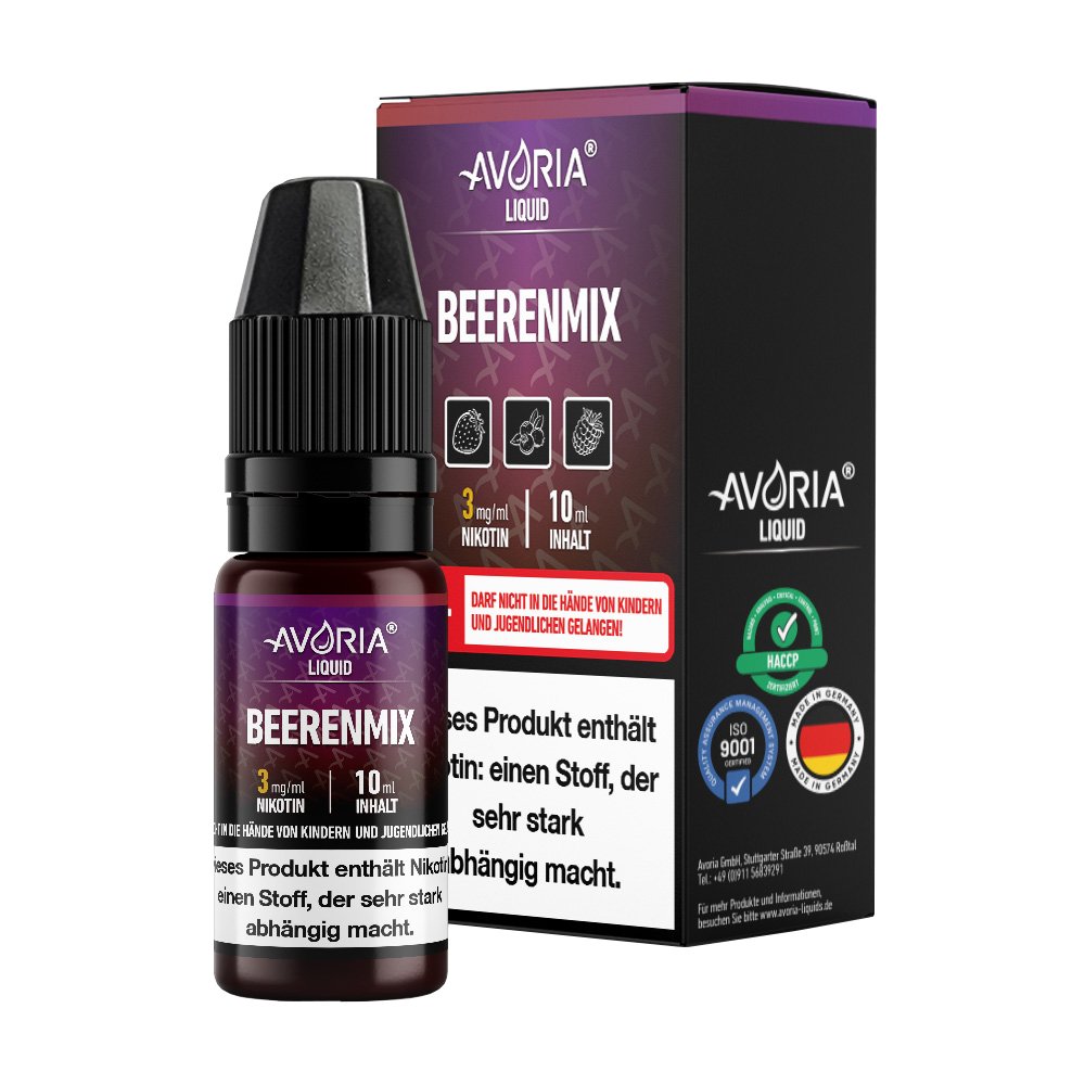 Avoria - 10ml E-Zigaretten Liquid - Beerenmix