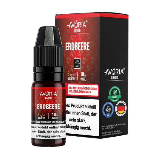 Avoria - 10ml E-Zigaretten Liquid - Erdbeere