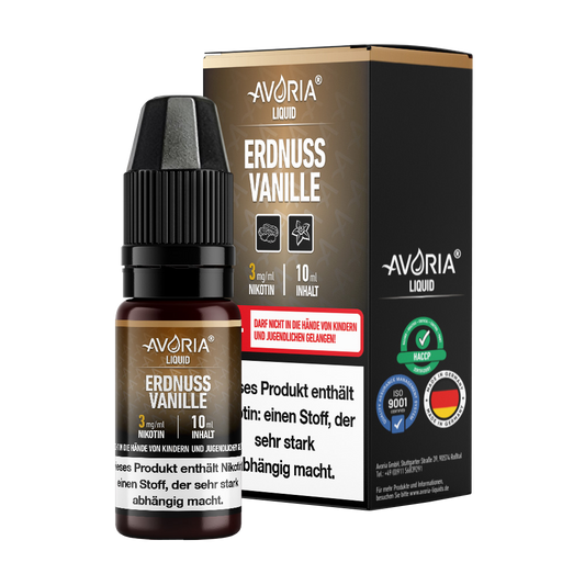 Avoria - 10ml E-Zigaretten Liquid - Erdnuss-Vanille