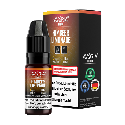 Avoria - 10ml E-Zigaretten Liquid - Himbeer-Limonade