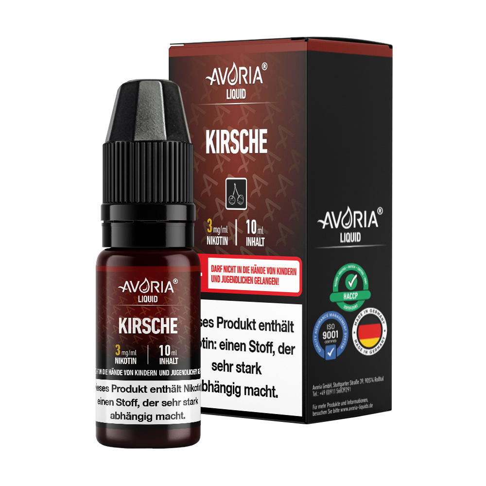 Avoria - 10ml E-Zigaretten Liquid - Kirsche