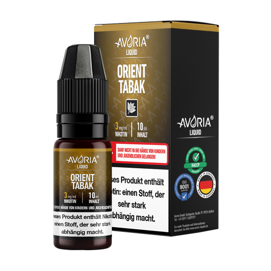 Avoria - 10ml E-Zigaretten Liquid - Orient Tabak