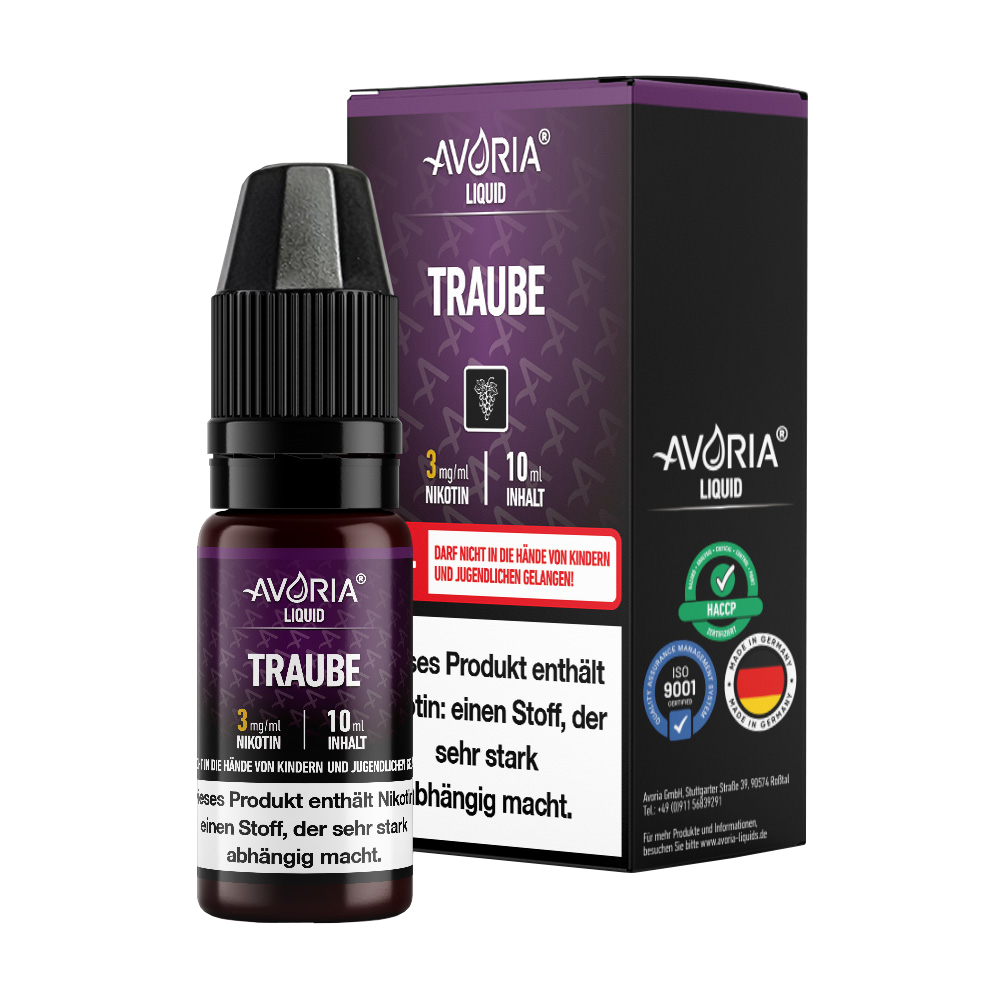 Avoria - 10ml E-Zigaretten Liquid - Traube