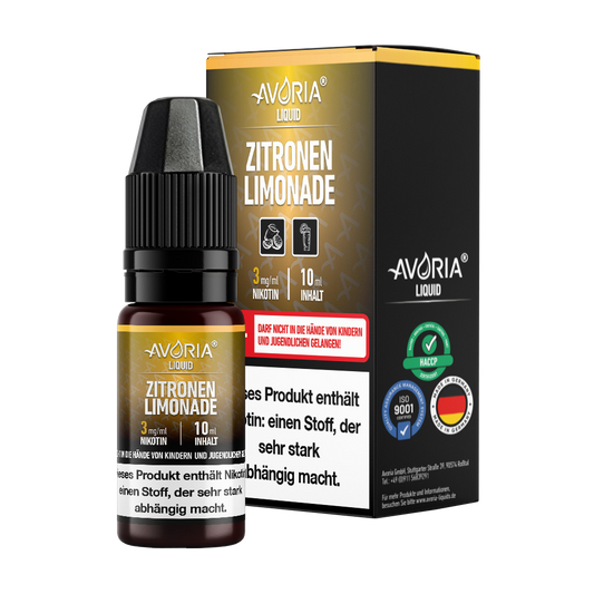 Avoria - 10ml E-Zigaretten Liquid - Zitronen-Limonade