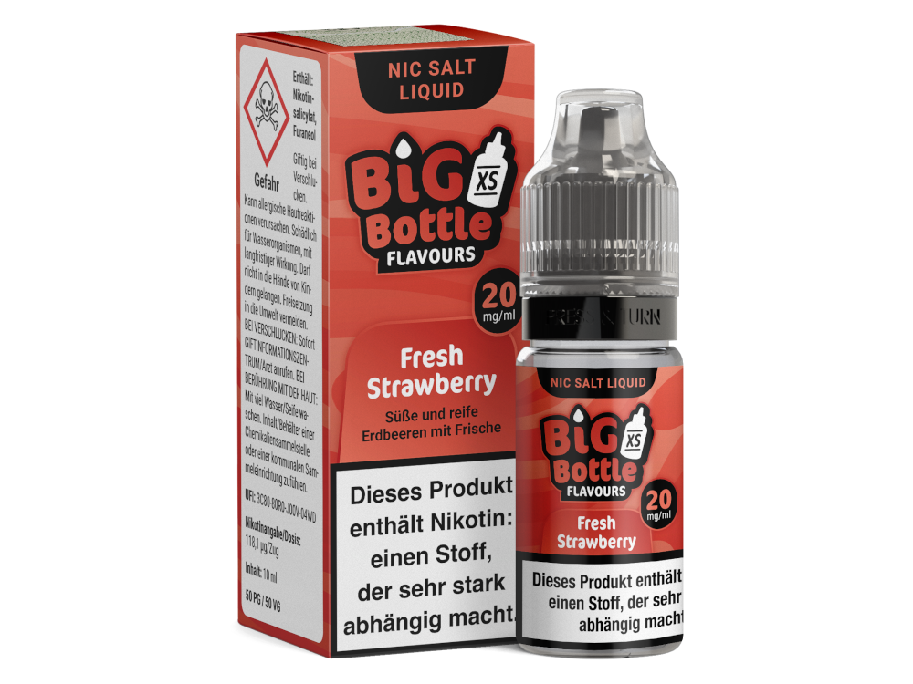 Big Bottle - Fresh Strawberry - Nikotinsalz Liquid 10ml