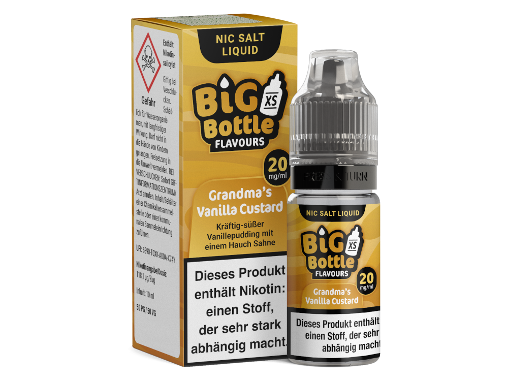 Big Bottle - Grandma's Vanilla Custard - Nikotinsalz Liquid 10ml