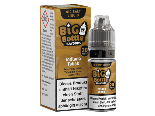 Big Bottle - Indiana Tabak - Nikotinsalz Liquid 10ml