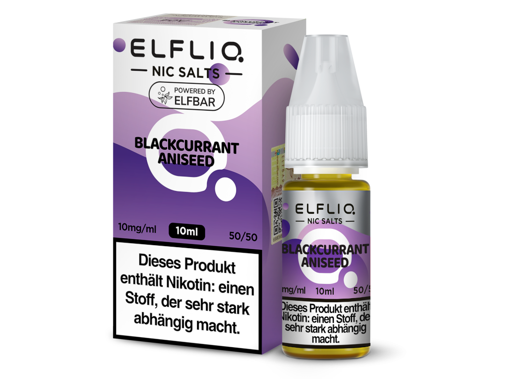 ELFLIQ - Blackcurrant Aniseed - Nikotinsalz Liquid 10ml