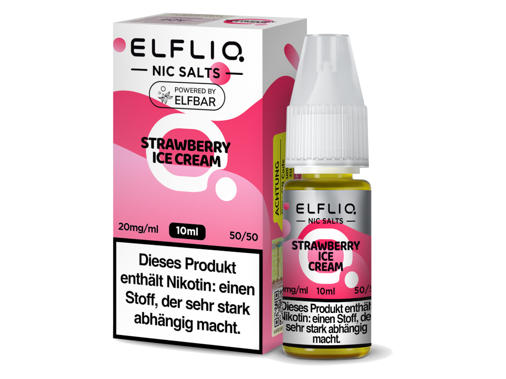 ELFLIQ - Strawberry Ice Cream - Nikotinsalz Liquid 10ml