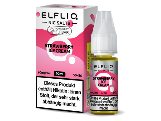 ELFLIQ - Strawberry Ice Cream - Nikotinsalz Liquid 10ml