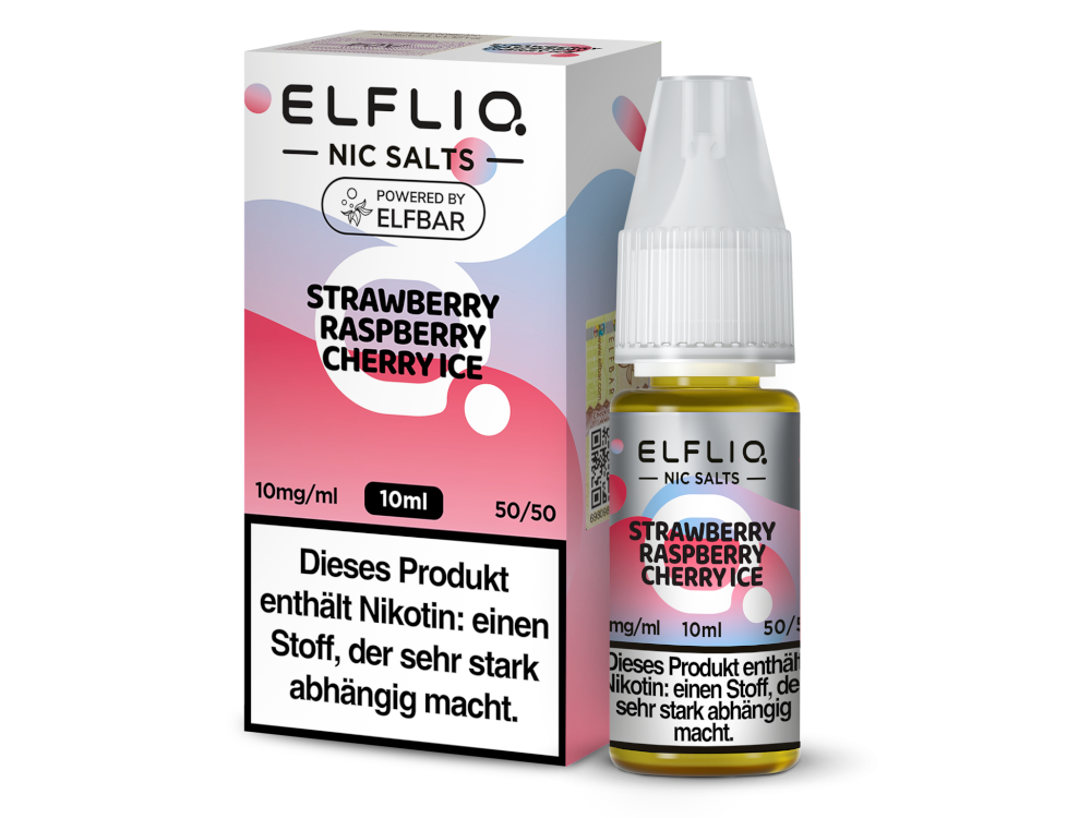 ELFLIQ - Strawberry Raspberry Cherry Ice - Nikotinsalz Liquid 10ml