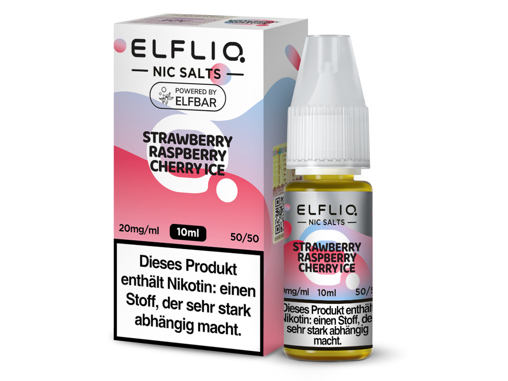 ELFLIQ - Strawberry Raspberry Cherry Ice - Nikotinsalz Liquid 10ml