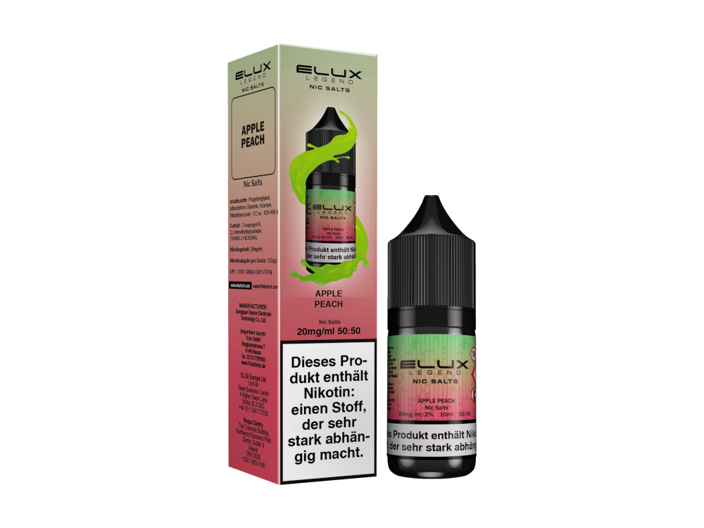 Elux - Nikotinsalz Liquid 10ml - Apple Peach