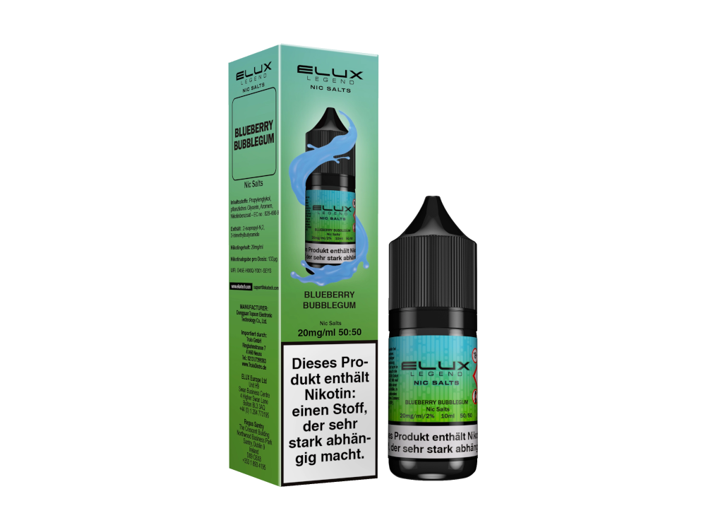 Elux - Nikotinsalz Liquid 10ml - Blueberry Bubblegum