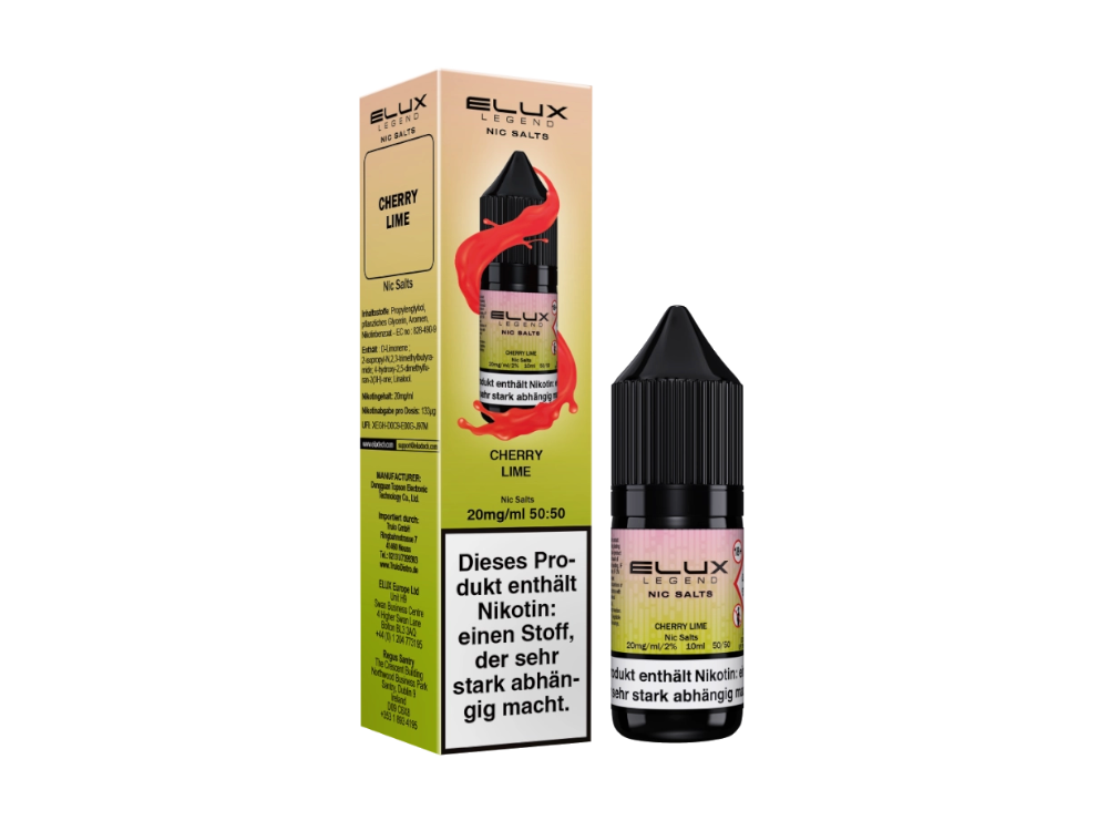 Elux - Nikotinsalz Liquid 10ml  - Cherry Lime