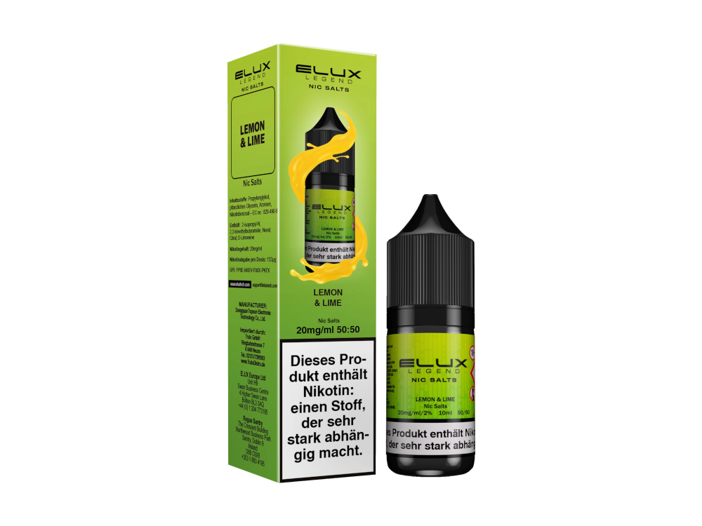 Elux - Nikotinsalz Liquid 10ml - Lemon & Lime