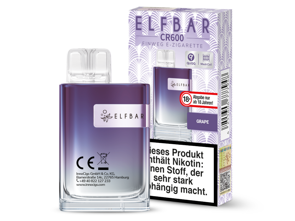 Elfbar - CR600 Einweg E-Zigarette - Watermelon Peach