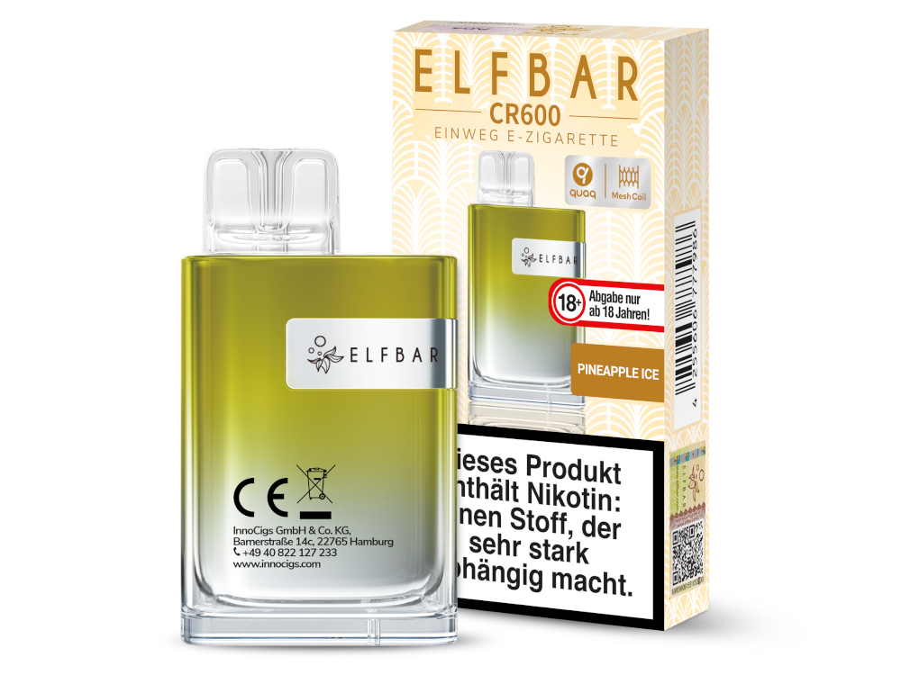 Elfbar - CR600 Einweg E-Zigarette - Watermelon Peach