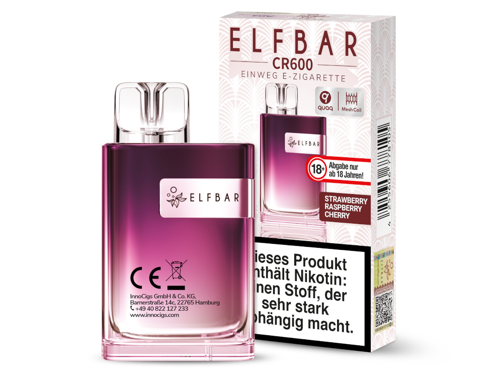 Elfbar - CR600 Einweg E-Zigarette - Watermelon Peach