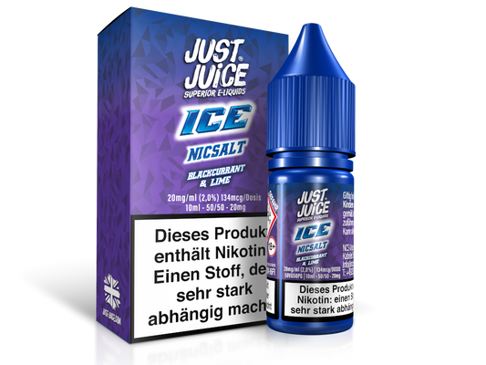 Just Juice - Blackcurrant & Lime Ice - Nikotinsalz Liquid 10ml