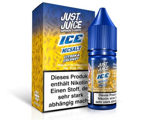 Just Juice - Citron & Coconut Ice - Nikotinsalz Liquid 10ml