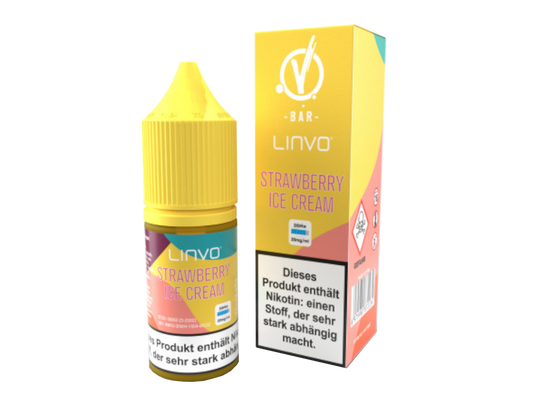 Linvo - Strawberry Ice Cream - Nikotinsalz Liquid 10ml 20 mg/ml