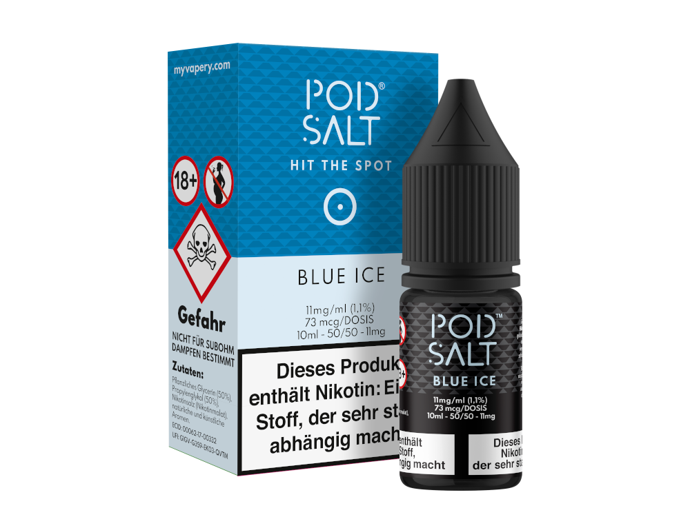 Pod Salt - Blue Ice - Nikotinsalz Liquid 10ml