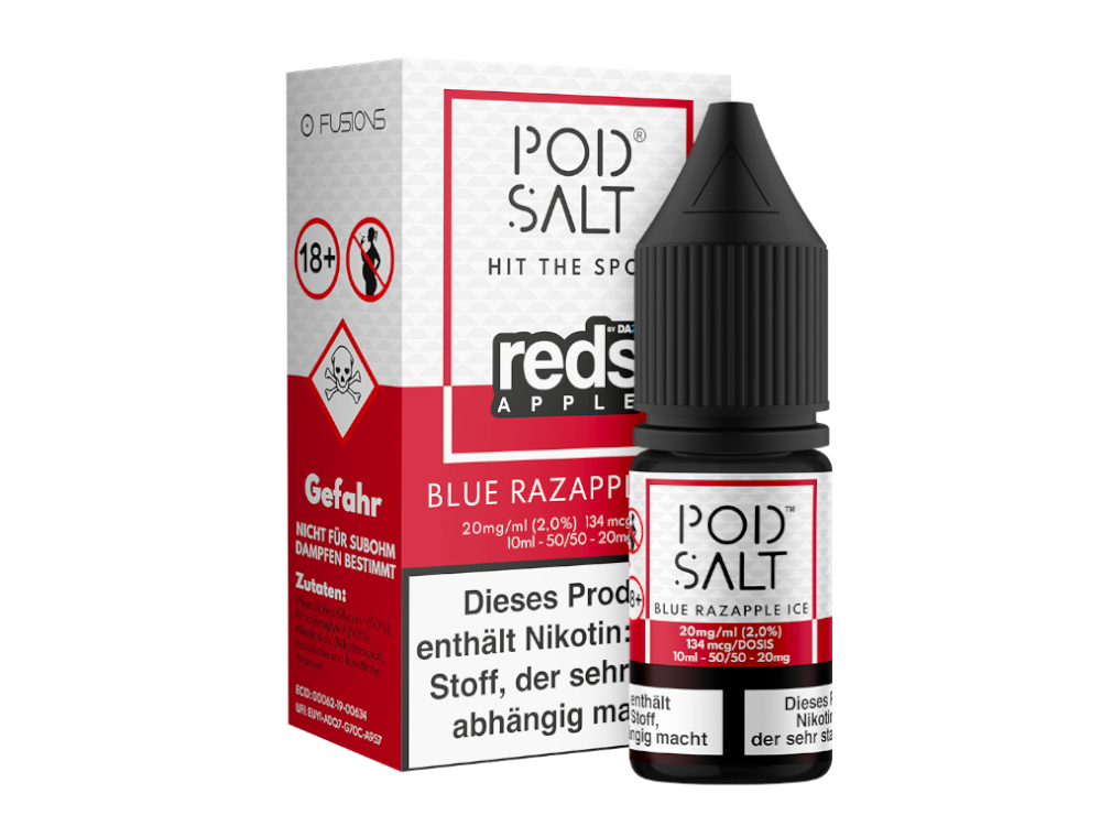 Pod Salt Fusion - Blue Razapple Ice - Nikotinsalz Liquid 10ml