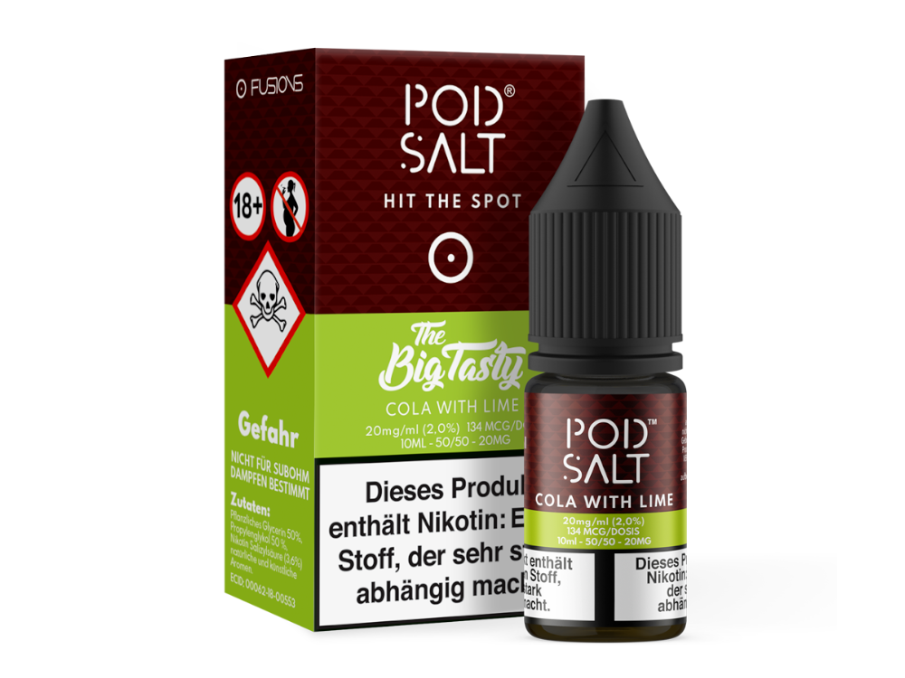 Pod Salt Fusion - Cola with Lime - Nikotinsalz Liquid 10ml