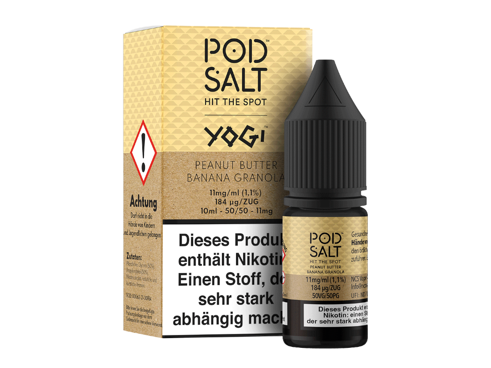 Pod Salt Fusion - Peanut Butter Banana Granola - Nikotinsalz Liquid 10ml