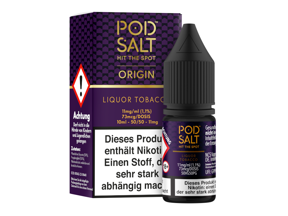 Pod Salt Origin - Liquor Tobacco - Nikotinsalz Liquid 10ml