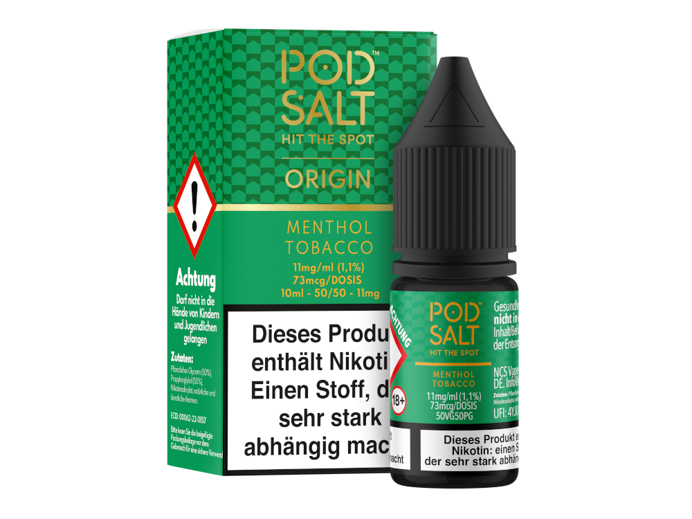 Pod Salt Origin - Menthol Tobacco - Nikotinsalz Liquid 10ml