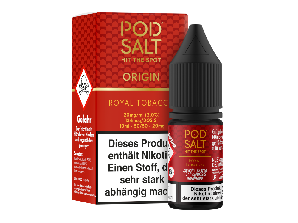 Pod Salt Origin - Royal Tobacco - Nikotinsalz Liquid 10ml