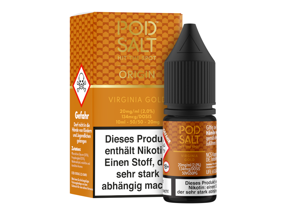 Pod Salt Origin - Virginia Gold - Nikotinsalz Liquid 10ml