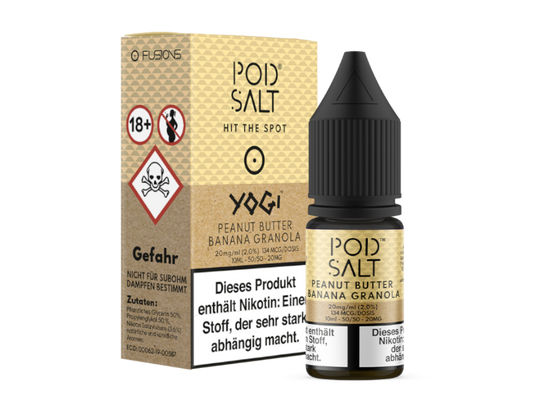 Pod Salt Fusion - Peanut Butter Banana Granola - Nikotinsalz Liquid 10ml