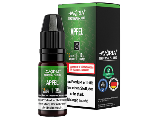 Avoria - Nikotinsalz Liquid 10ml - Apfel