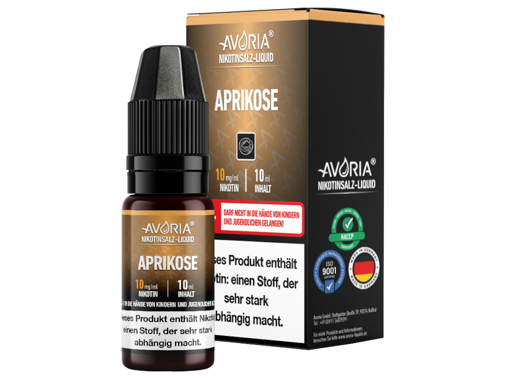 Avoria - Nikotinsalz Liquid 10ml - Aprikose