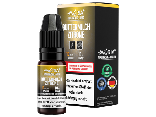 Avoria - Nikotinsalz Liquid 10ml - Buttermilch-Zitrone