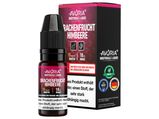 Avoria - Nikotinsalz Liquid 10ml - Drachenfrucht-Himbeer