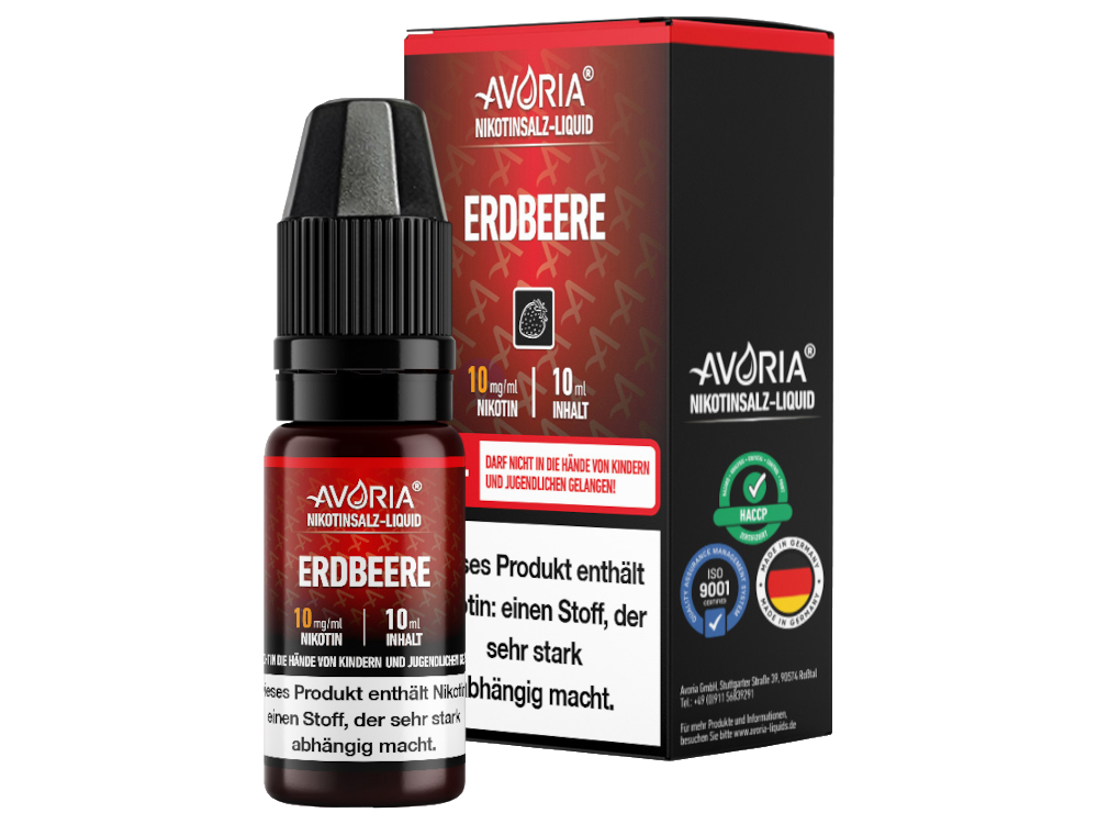 Avoria - Nikotinsalz Liquid 10ml - Erdbeere