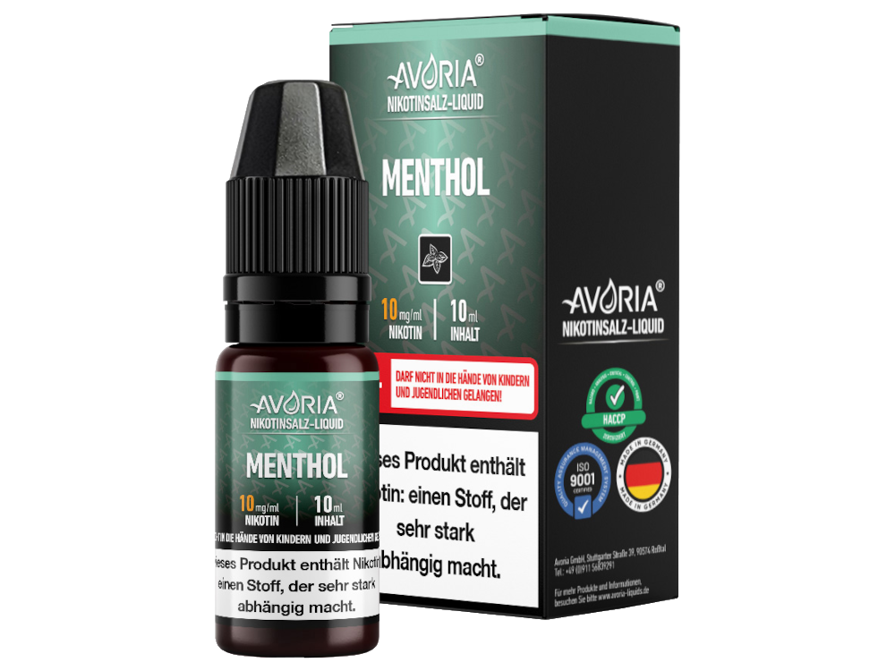 Avoria - Nikotinsalz Liquid 10ml - Menthol