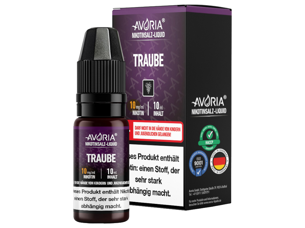 Avoria - Nikotinsalz Liquid 10ml - Traube