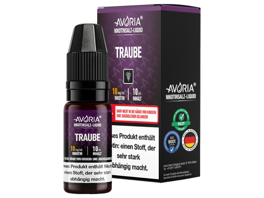 Avoria - Nikotinsalz Liquid 10ml - Traube