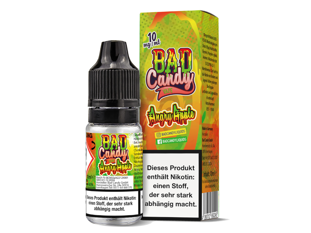 Bad Candy Liquids - Angry Apple - Nikotinsalz Liquid 10ml