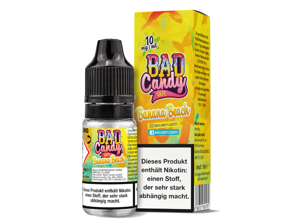 Bad Candy Liquids - Banana Beach - Nikotinsalz Liquid 10ml