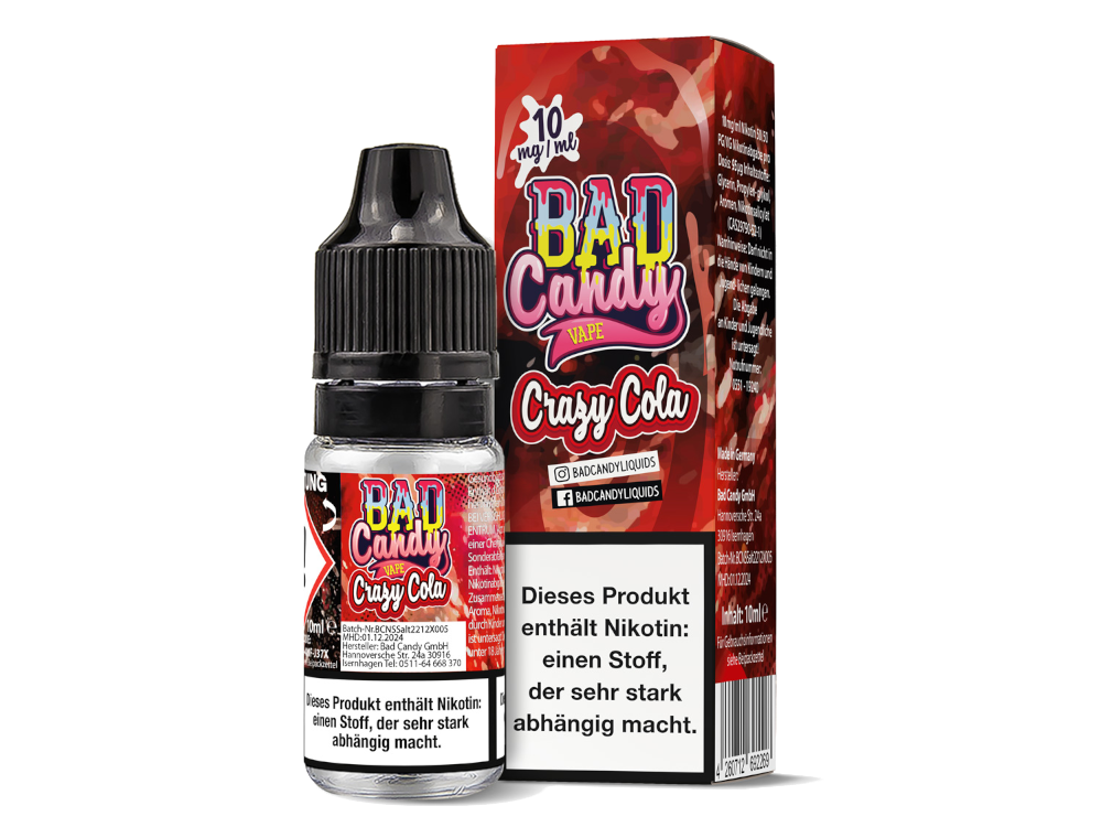 Bad Candy Liquids - Crazy Cola - Nikotinsalz Liquid 10ml