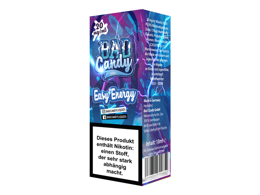 Bad Candy Liquids - Easy Energy - Nikotinsalz Liquid 10ml