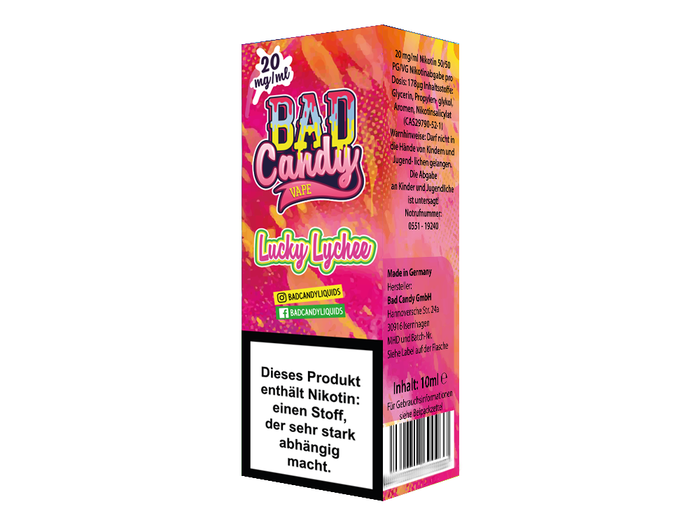 Bad Candy Liquids - Lucky Lychee - Nikotinsalz Liquid 10ml